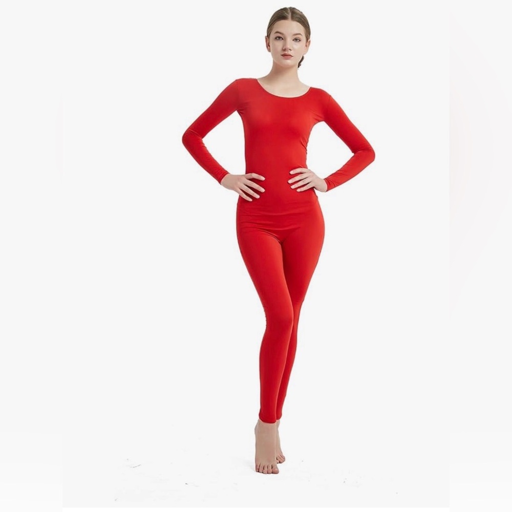 Full Bodysuit Womens Long Sleeve One Piece Jumpsuit Spandex Zentai Unitard